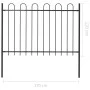 Garden fence with black steel hoop tips 1.7 m by vidaXL, fence panels - Ref: Foro24-144931, Price: 65,67 €, Discount: %