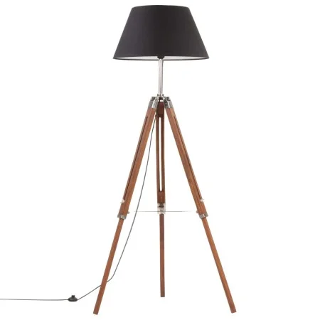 Braune und schwarze Stativlampe aus massivem Teakholz, 141 cm von vidaXL, Lampen - Ref: Foro24-288079, Preis: 90,41 €, Rabatt: %