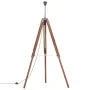 Braune und schwarze Stativlampe aus massivem Teakholz, 141 cm von vidaXL, Lampen - Ref: Foro24-288079, Preis: 90,41 €, Rabatt: %