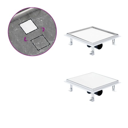 Duschablaufabdeckung, Bodeneinsatz aus Edelstahl. 28x28cm von vidaXL, Abflüsse - Ref: Foro24-145996, Preis: 52,95 €, Rabatt: %