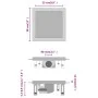 Shower drain cover stainless steel floor insert. 28x28cm by vidaXL, Drains - Ref: Foro24-145996, Price: 51,93 €, Discount: %