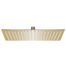 Cabezal ducha efecto lluvia acero inox cuadrado dorado 50x50 cm de vidaXL, Cabezales de ducha - Ref: Foro24-147712, Precio: 8...