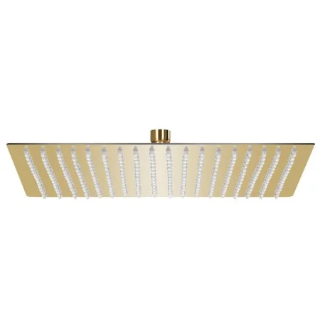 Cabezal ducha efecto lluvia acero inox cuadrado dorado 50x50 cm de vidaXL, Cabezales de ducha - Ref: Foro24-147712, Precio: 1...