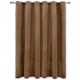 Cortina opaca con anillas de metal terciopelo beige 290x245 cm