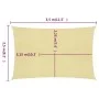 Beige HDPE sail awning 160 g/m² 2.5x3.5 m by vidaXL, Umbrellas - Ref: Foro24-311123, Price: 27,54 €, Discount: %