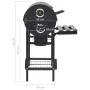 Parrilla de barril ruedas y estantes acero negro 115x85x95 cm de vidaXL, Barbacoas - Ref: Foro24-313636, Precio: 171,17 €, De...