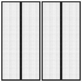 Moskitonetze für Türen Magnetblock 2 Stück schwarz 220x100 cm von vidaXL, Moskitonetze für Fenster - Ref: Foro24-314687, Prei...