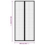 Mosquito nets for doors magnetic block 2 pcs black 220x100 cm by vidaXL, Mosquito nets for windows - Ref: Foro24-314687, Pric...