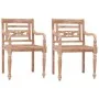 Batavia Stühle 2 Einheiten aus massivem gebleichtem Teakholz von vidaXL, Gartenstühle - Ref: Foro24-316034, Preis: 228,01 €, ...