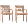 Batavia Stühle 2 Einheiten aus massivem gebleichtem Teakholz von vidaXL, Gartenstühle - Ref: Foro24-316034, Preis: 226,68 €, ...