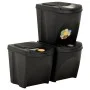 Stackable trash cans 3 pieces anthracite gray 75 L by vidaXL, Garbage cans and trash cans - Ref: Foro24-316184, Price: 58,26 ...