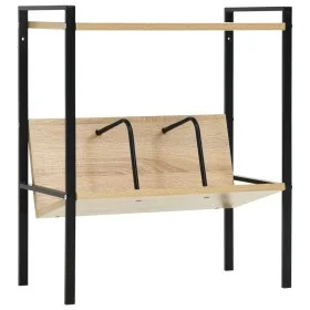 2-tier black and oak chipboard shelving unit 52x28x59 cm by vidaXL, Bookcases and shelves - Ref: Foro24-288231, Price: 38,73 ...