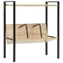 2-tier black and oak chipboard shelving unit 52x28x59 cm by vidaXL, Bookcases and shelves - Ref: Foro24-288231, Price: 39,35 ...