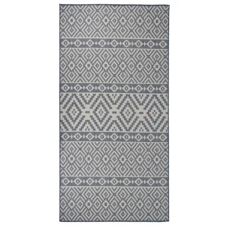 Alfombra de exterior de tejido plano rayas azules 100x200 cm de vidaXL, Alfombras - Ref: Foro24-340836, Precio: 35,48 €, Desc...