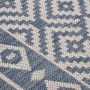 Blau gestreifter flachgewebter Outdoor-Teppich 100x200 cm von vidaXL, Teppiche - Ref: Foro24-340836, Preis: 43,98 €, Rabatt: %
