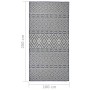 Blau gestreifter flachgewebter Outdoor-Teppich 100x200 cm von vidaXL, Teppiche - Ref: Foro24-340836, Preis: 43,98 €, Rabatt: %
