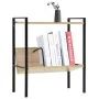 2-tier black and oak chipboard shelving unit 52x28x59 cm by vidaXL, Bookcases and shelves - Ref: Foro24-288231, Price: 38,73 ...