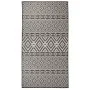 Schwarz gestreifter Flachgewebe-Außenteppich 80x150 cm von vidaXL, Teppiche - Ref: Foro24-340848, Preis: 35,40 €, Rabatt: %