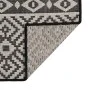Schwarz gestreifter Flachgewebe-Außenteppich 80x150 cm von vidaXL, Teppiche - Ref: Foro24-340848, Preis: 35,40 €, Rabatt: %