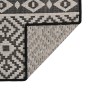 Schwarz gestreifter Flachgewebe-Außenteppich 80x150 cm von vidaXL, Teppiche - Ref: Foro24-340848, Preis: 36,28 €, Rabatt: %