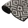 Schwarz gestreifter Flachgewebe-Außenteppich 80x150 cm von vidaXL, Teppiche - Ref: Foro24-340848, Preis: 35,40 €, Rabatt: %