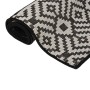 Schwarz gestreifter Flachgewebe-Außenteppich 80x150 cm von vidaXL, Teppiche - Ref: Foro24-340848, Preis: 36,28 €, Rabatt: %