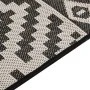 Schwarz gestreifter Flachgewebe-Außenteppich 80x150 cm von vidaXL, Teppiche - Ref: Foro24-340848, Preis: 35,40 €, Rabatt: %