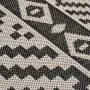 Schwarz gestreifter Flachgewebe-Außenteppich 80x150 cm von vidaXL, Teppiche - Ref: Foro24-340848, Preis: 35,40 €, Rabatt: %