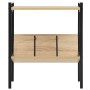 2-tier black and oak chipboard shelving unit 52x28x59 cm by vidaXL, Bookcases and shelves - Ref: Foro24-288231, Price: 39,35 ...