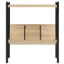 2-tier black and oak chipboard shelving unit 52x28x59 cm by vidaXL, Bookcases and shelves - Ref: Foro24-288231, Price: 38,73 ...