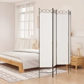 Trennwand mit 4 weißen Stoffbahnen 160x200 cm von vidaXL, Raumteiler - Ref: Foro24-350150, Preis: 43,31 €, Rabatt: %