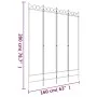 Divider screen with 4 white fabric panels 160x200 cm by vidaXL, Room dividers - Ref: Foro24-350150, Price: 43,31 €, Discount: %