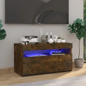 TV-Schrank mit LED-Leuchten, geräucherte Eiche, 75 x 35 x 40 cm von vidaXL, TV-Möbel - Ref: Foro24-815123, Preis: 49,62 €, Ra...
