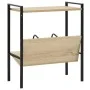 2-tier black and oak chipboard shelving unit 52x28x59 cm by vidaXL, Bookcases and shelves - Ref: Foro24-288231, Price: 38,73 ...