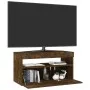 Mueble de TV con luces LED roble ahumado 75x35x40 cm de vidaXL, Muebles TV - Ref: Foro24-815123, Precio: 49,62 €, Descuento: %