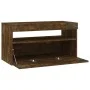 Mueble de TV con luces LED roble ahumado 75x35x40 cm de vidaXL, Muebles TV - Ref: Foro24-815123, Precio: 49,62 €, Descuento: %