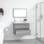 Set de muebles de baño 2 pzas madera contrachapada gris sonoma