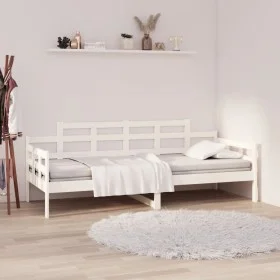 Schlafsofa aus massivem weißem Kiefernholz, 90 x 200 cm von vidaXL, Betten und Lattenroste - Ref: Foro24-820328, Preis: 114,9...