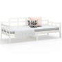 Sofá cama madera maciza de pino blanco 90x200 cm de vidaXL, Camas y somieres - Ref: Foro24-820328, Precio: 116,43 €