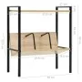 2-tier black and oak chipboard shelving unit 52x28x59 cm by vidaXL, Bookcases and shelves - Ref: Foro24-288231, Price: 38,73 ...