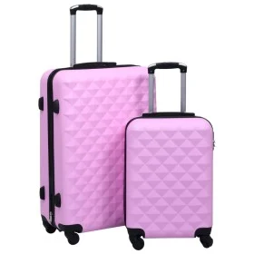 Set of 2 pink hardshell suitcases with wheels made of ABS. by vidaXL, Suitcases - Ref: Foro24-92429, Price: 118,23 €, Discoun...