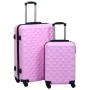Set of 2 pink hardshell suitcases with wheels made of ABS. by vidaXL, Suitcases - Ref: Foro24-92429, Price: 118,23 €, Discoun...