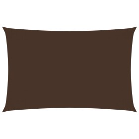 Toldo de vela rectangular tela Oxford marrón 5x8 m