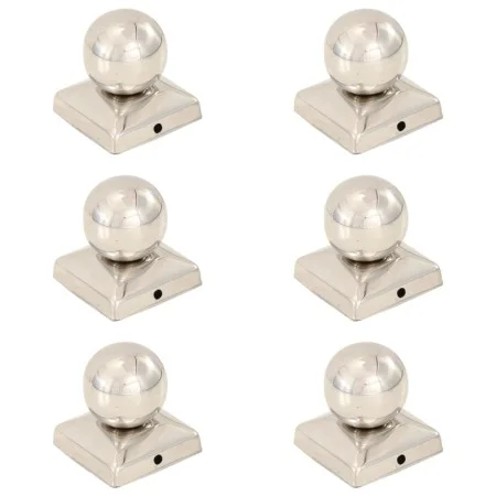 Post caps 6 pcs stainless steel globe end 71x71 mm by vidaXL, Accessories for gates and fences - Ref: Foro24-145493, Price: 4...