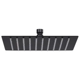 Cabezal ducha efecto lluvia acero inox cuadrado negro 20x20 cm de vidaXL, Cabezales de ducha - Ref: Foro24-147695, Precio: 24...