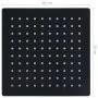 Cabezal ducha efecto lluvia acero inox cuadrado negro 20x20 cm de vidaXL, Cabezales de ducha - Ref: Foro24-147695, Precio: 24...