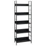 5-tier black engineered wood shelf 60x27.6x158.5cm by vidaXL, Bookcases and shelves - Ref: Foro24-288226, Price: 70,24 €, Dis...
