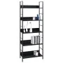 5-tier black engineered wood shelf 60x27.6x158.5cm by vidaXL, Bookcases and shelves - Ref: Foro24-288226, Price: 70,24 €, Dis...