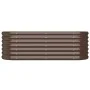 Brown powder coated steel planter 114x40x36 cm by vidaXL, Pots and planters - Ref: Foro24-318865, Price: 38,39 €, Discount: %