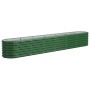 Green powder coated steel flower bed planter 260x40x36 cm by vidaXL, Pots and planters - Ref: Foro24-318878, Price: 66,79 €, ...